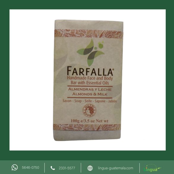 Lingua - Jabón natural de almendras y leche